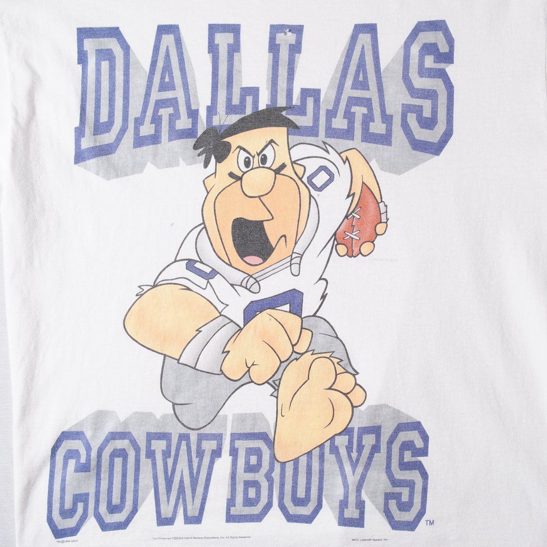 90s 1994年製 NFL × フリントストーン Tシャツ XL ホワイト