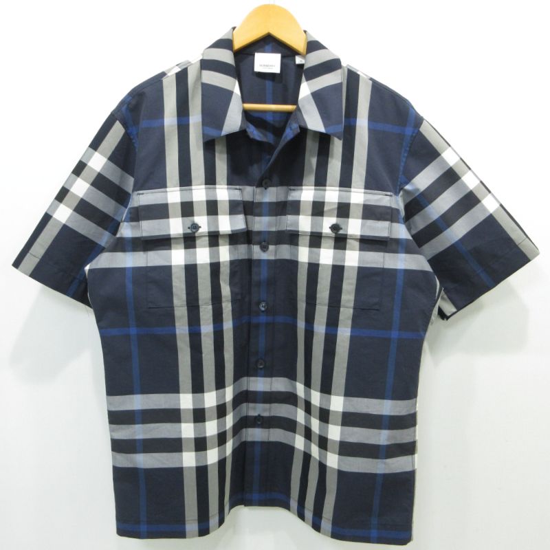 【三重本店】 中古 BURBERRY London England | バーバリーロンドンイングランド 半袖チェックシャツ 8071026 ブルー サイズ：M 【108】 18,352円