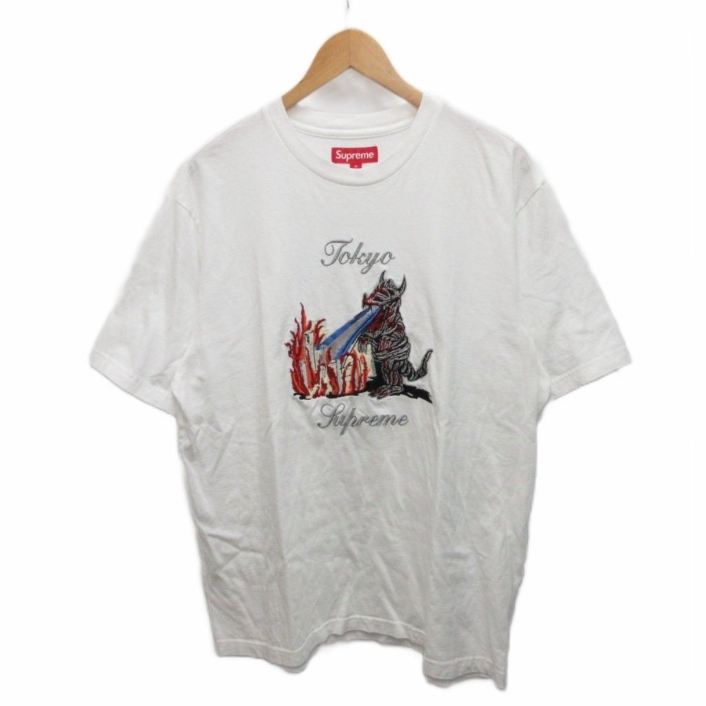 シュプリーム SUPREME 26SS TOKYO MONSTER S/S TOP Tシャツ 半袖 モンスター刺繍 カットソー コットン M 白 ホワイト ☆AA★