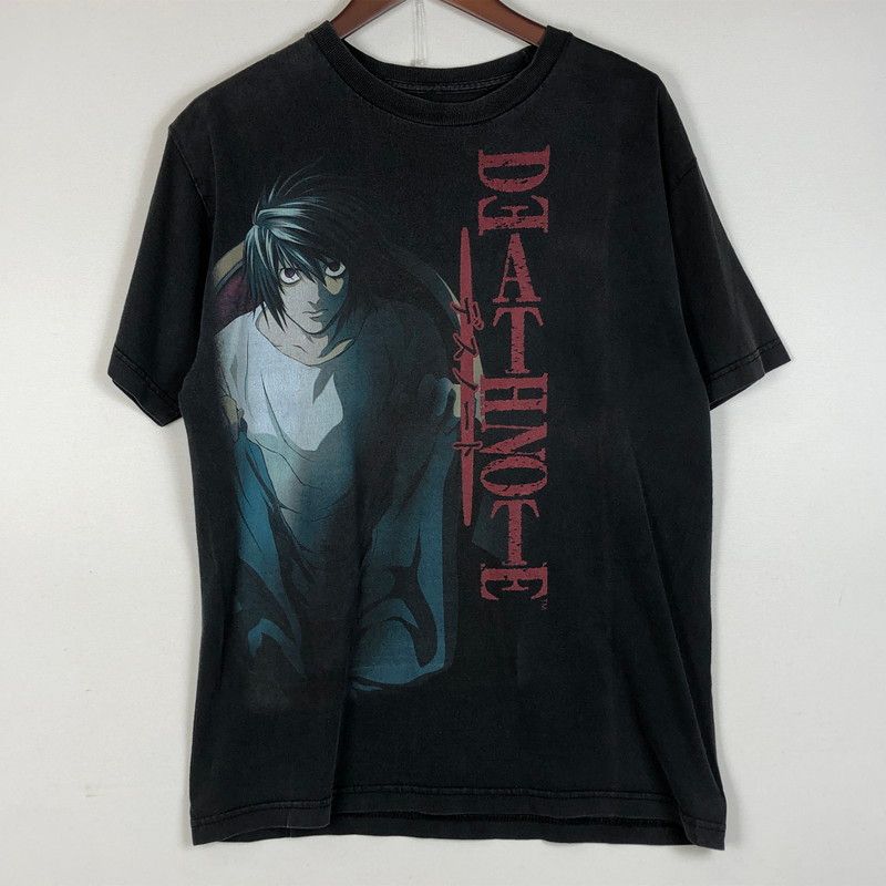 【現状渡し品】 DEATH NOTE L デスノート 00's L S/S TEE 2000年代 エル ショートスリーブ Tシャツ 半袖 トップス 【145-260711-sa-16-tei】