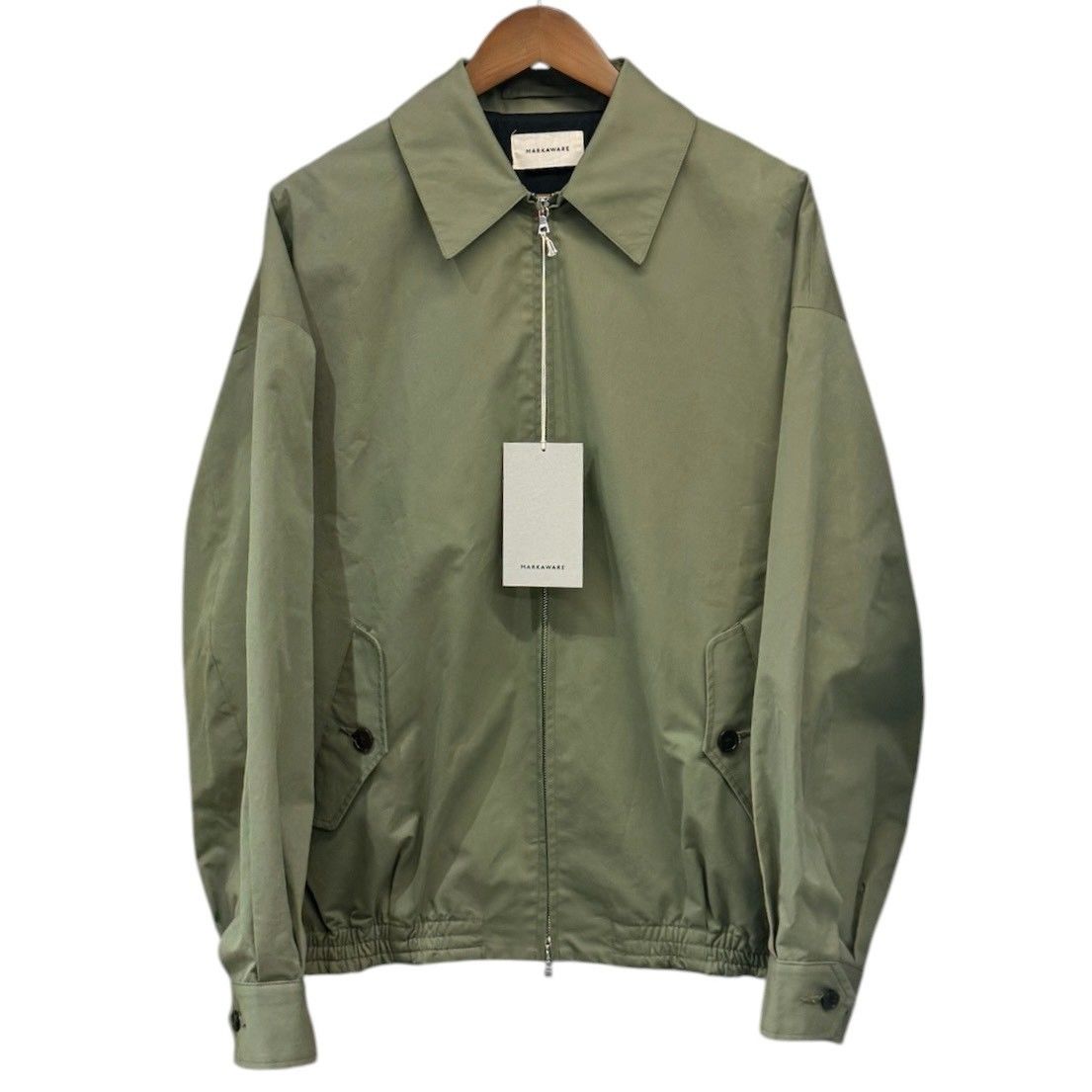 MARKAWARE マーカウェア 24SS WIDE SPORTS JACKET ORGANIC COTTON LIGHT ALL WEATHER CLOTH ジャケット ブルゾン A24A-01BL01C 2 カーキ 15599