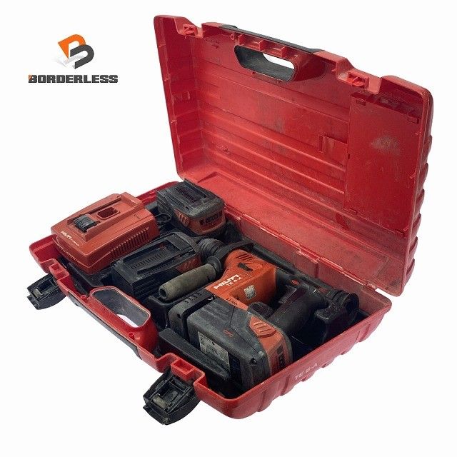 ☆中古品☆HILTI ヒルティ 充電式ロータリーハンマドリル TE6-A バッテリ3個(36V3.0Ah) 充電器 ケース付 ハンマードリル 電動工具131363
