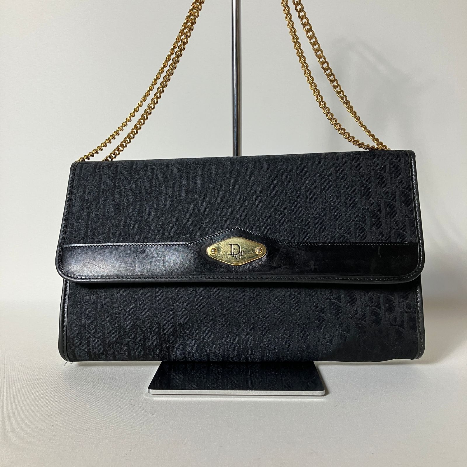 2511-348｜美品｜ディオール ショルダーバッグ ブラック トロッター 