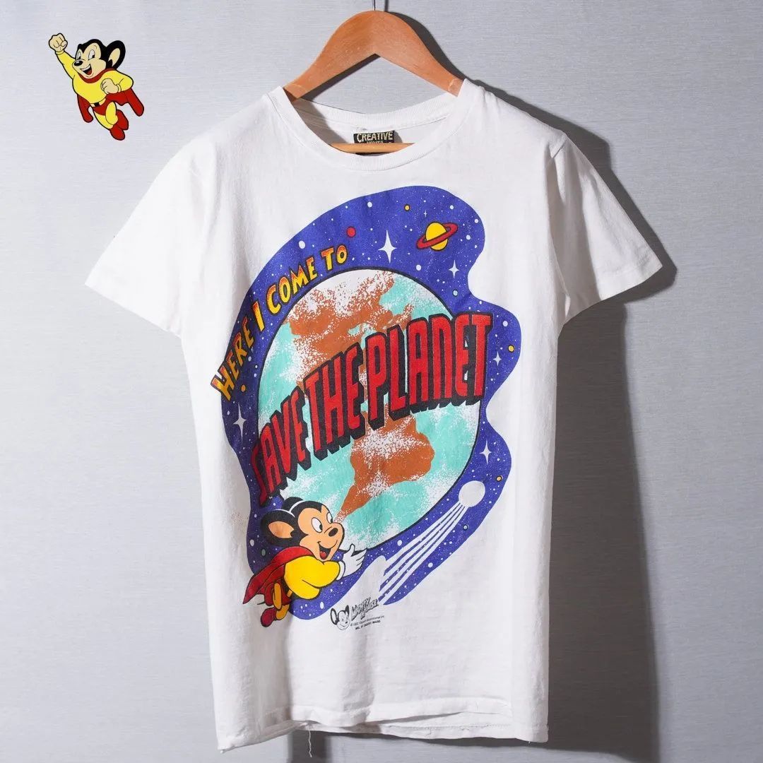 90s USA製 1993年製 マイティ マウス Mighty Mouse Tシャツ S ホワイト