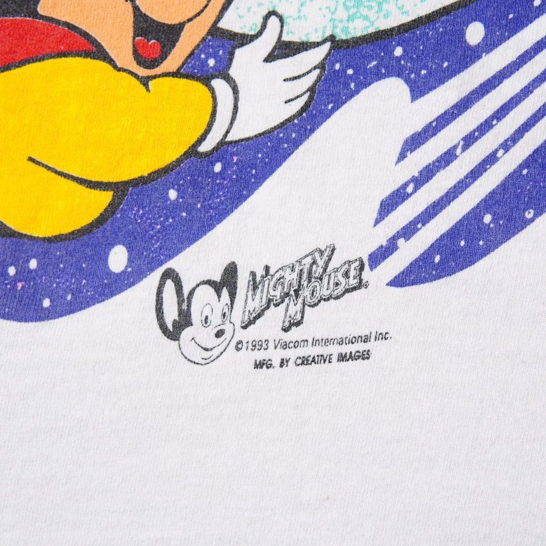 90s USA製 1993年製 マイティ マウス Mighty Mouse Tシャツ S ホワイト
