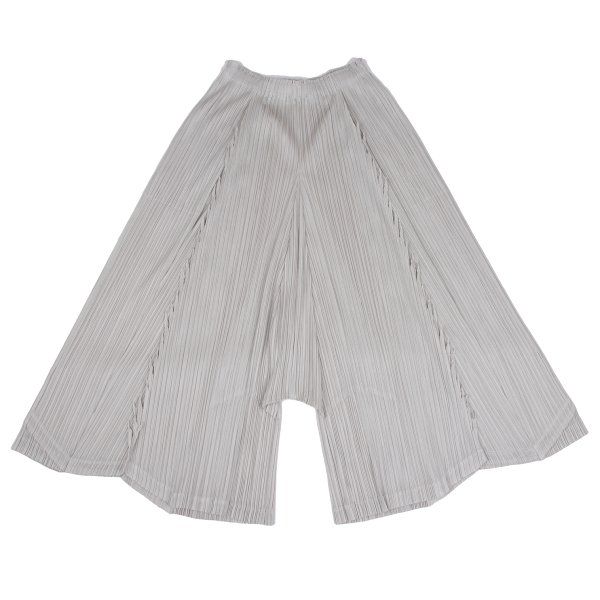 プリーツプリーズPLEATS PLEASE カッティングデザインワイドサルエルパンツ グレー3