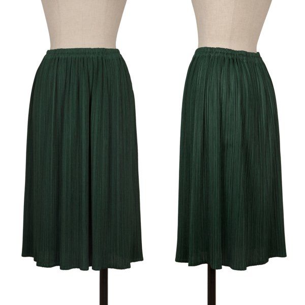 プリーツプリーズPLEATS PLEASE プリーツ台形スカート 緑3