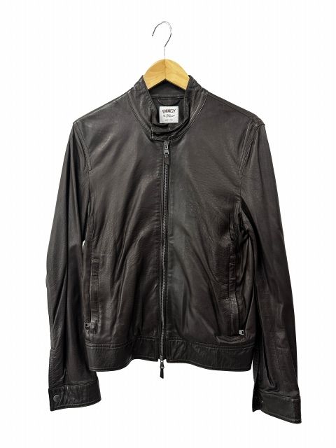 エンメティ EMMETI JURI ラム レザー ライダース ジャケット 44