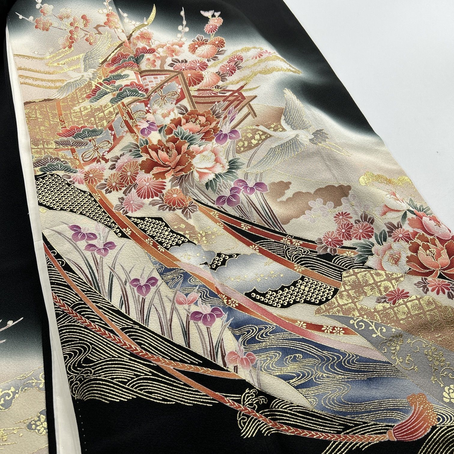 黒留袖 4枚セット 正絹 着物まとめ売り【G206】同梱購入歓迎 リメイク