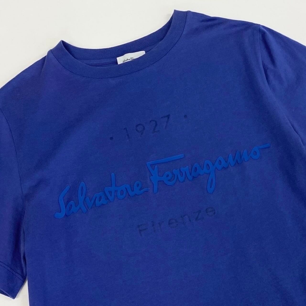 Salvatore Ferragamo - 未使用 サルヴァトーレ フェラガモ Salvatore Ferragamo Tシャツ カットソー 総柄 コットン トップス レディース イタリア製 M ホワイト Salvatore Ferragamo サルヴァトーレフェラガモ ブランドロゴTシャツ