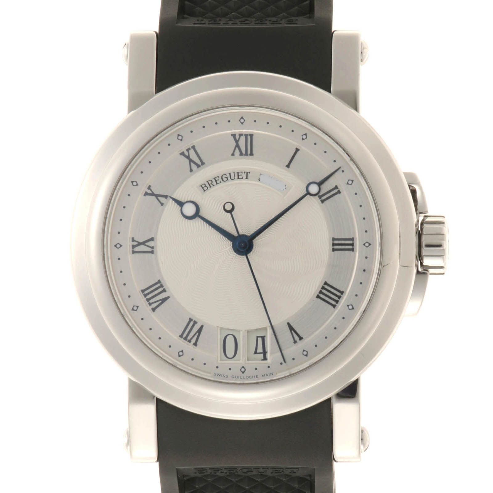 Breguet ブレゲ マリーンII ラージデイト 5817ST/12/5V8 腕時計 スティール/ラバー シルバー文字盤 自動巻き メンズ【中古】472 645,876円