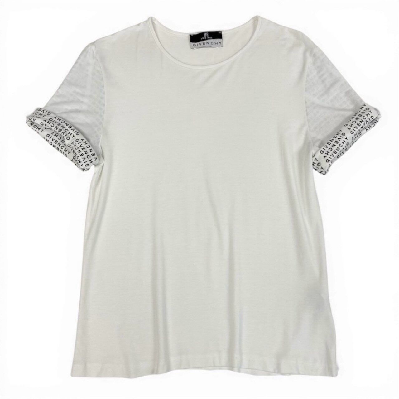 新品未使用 GIVENCHY ジバンシー レディース ロゴ 半袖 Tシャツ 白 Givenchy ジバンシー リーブブランドロゴ ストレッチ素材 トップス