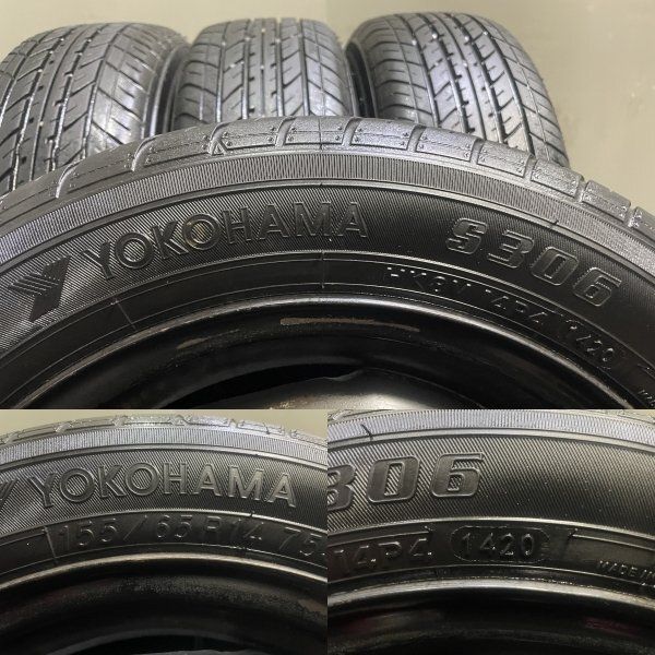 YOKOHAMA S306 155/65R14】夏タイヤ【スチールホイール 14インチ 4.5