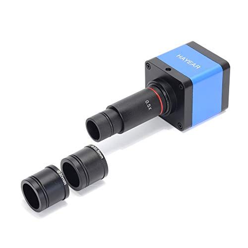 HAYEAR 16MP HDMI 1080P 60FPS HD USB デジタル 業界 ビデオ 検査 顕微鏡カメラセット TFカード ビデオレコーダー 0.5X C マウント 接眼レンズ 30mm/30.5mm アダプター 歯科検出 はんだ付け修理Ju