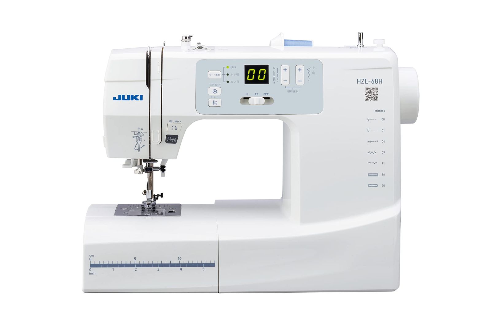 JUKI コンピュータミシン HZL-68H ワイドテーブル・フットコントローラー付き オート糸調子Ju