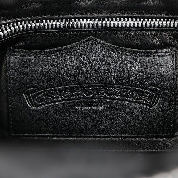 クロムハーツ　ブラックレザー フラットポーチ CHROME HEARTS 新宿店 クロムハーツ フラットポーチ フィリグリー