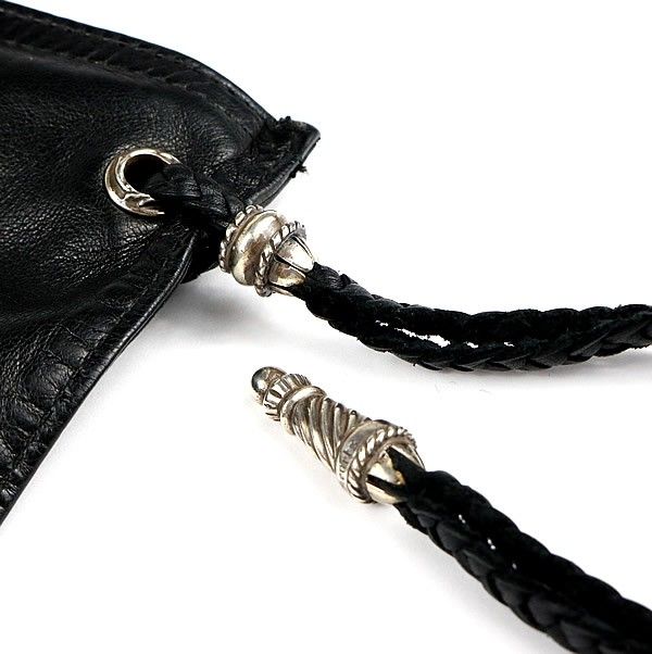 クロムハーツ　ブラックレザー フラットポーチ CHROME HEARTS 新宿店 クロムハーツ フラットポーチ フィリグリー