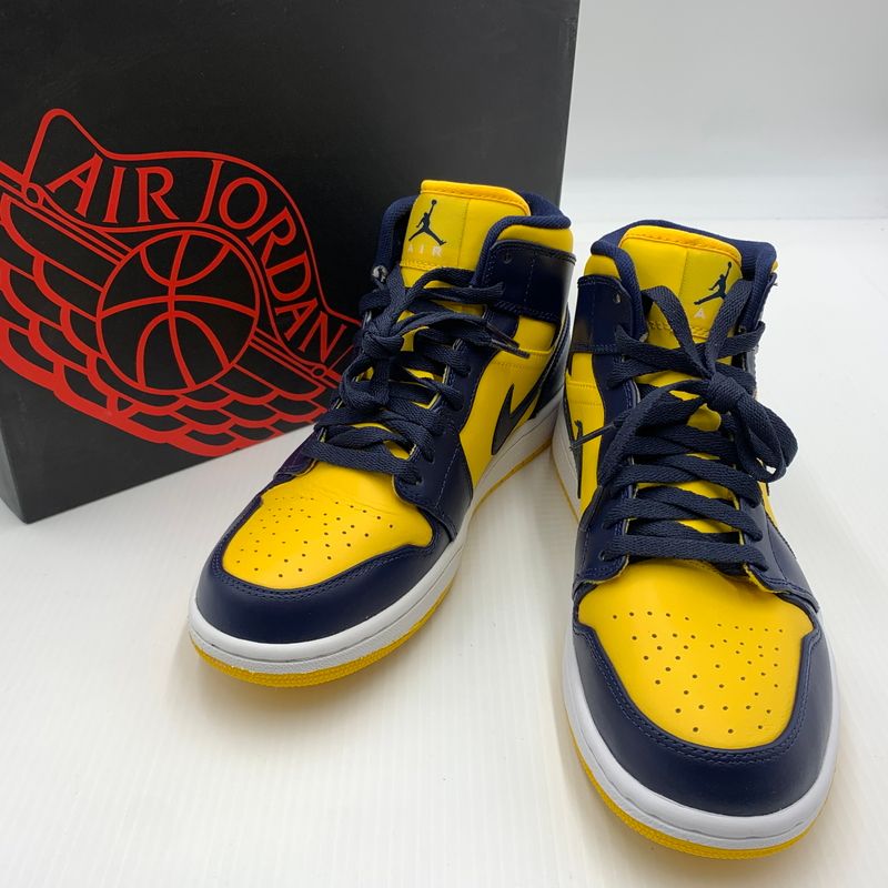 【中古品】 NIKE ナイキ AIR JORDAN 1 MID MICHIGAN エアジョーダン1 ミッド スニーカー 靴 シューズ 【160-260711-ko-04-tei】