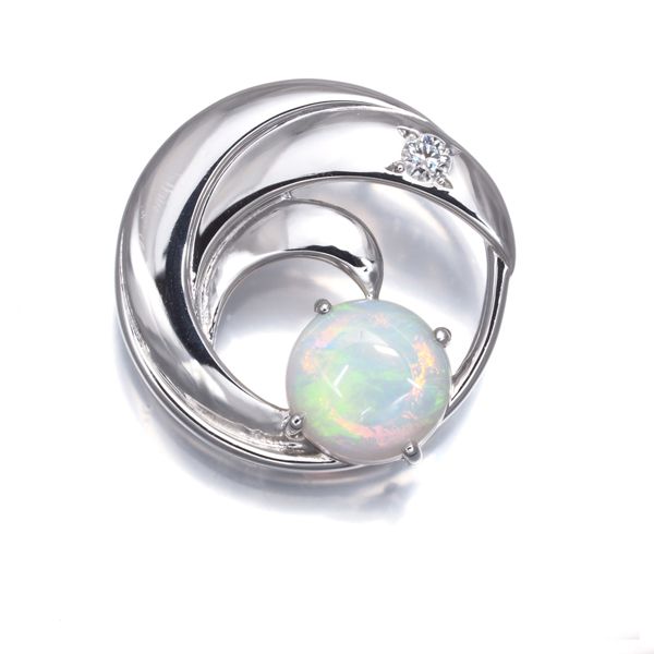 ミキモト ペンダントトップ オパール 0.36ct ダイヤ ダイヤモンド 0.01ct K18WG #197849