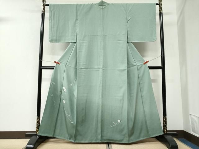 平和屋着物●色留訪問着　友禅　枝花文　暈し染め　正絹　逸品　未使用　CABI3062yc