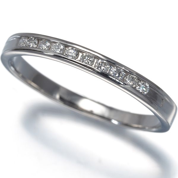 ダイヤ ダイヤモンド 0.15ct レールセッティング リング Pt900 #197288