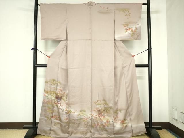 平和屋着物○訪問着 御所車花松文 暈し染め 金彩 正絹 逸品 DABH0858op