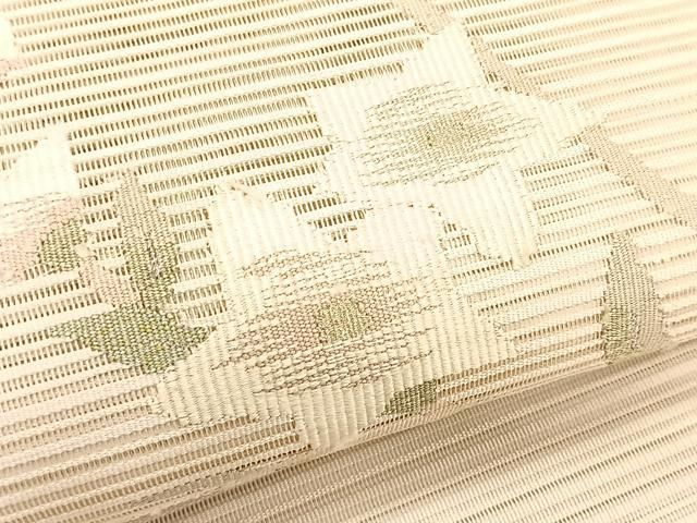 平和屋着物＊夏物　八寸名古屋帯　絽綴れ　桔梗　金糸　正絹　逸品　CABK1227fb