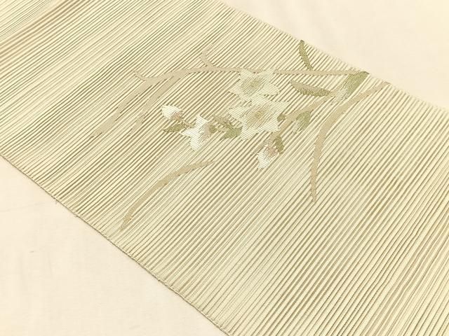 平和屋着物＊夏物　八寸名古屋帯　絽綴れ　桔梗　金糸　正絹　逸品　CABK1227fb