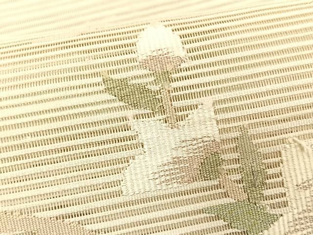 平和屋着物＊夏物　八寸名古屋帯　絽綴れ　桔梗　金糸　正絹　逸品　CABK1227fb