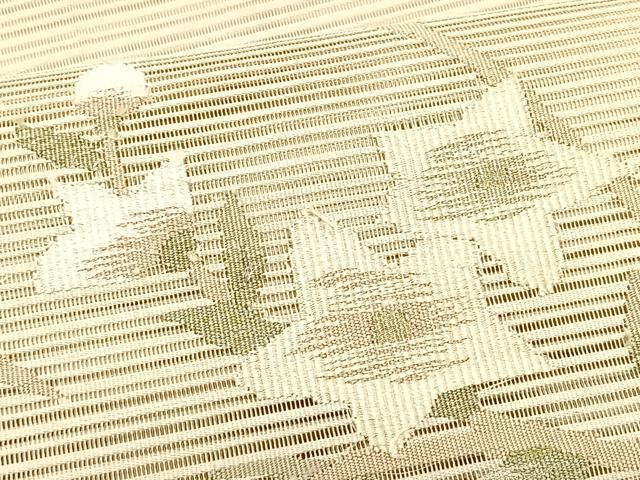 平和屋着物＊夏物　八寸名古屋帯　絽綴れ　桔梗　金糸　正絹　逸品　CABK1227fb
