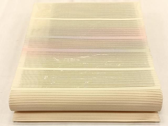 平和屋着物＊夏物　八寸名古屋帯　絽綴れ　霞横段文　正絹　逸品　CABK1228fb