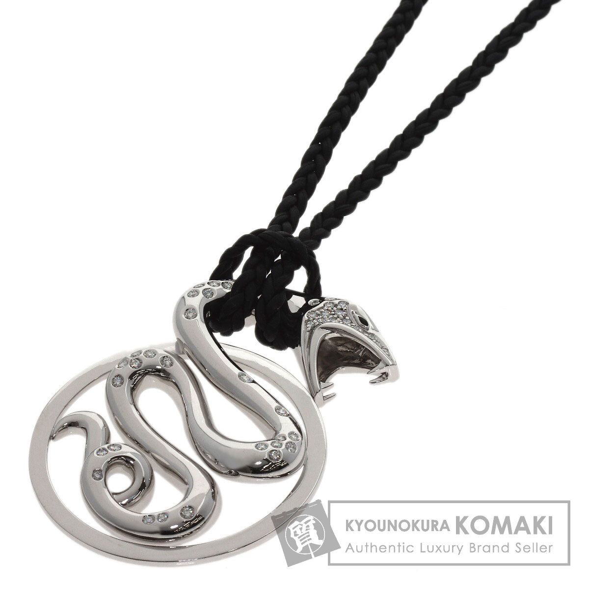 Boucheron ブシュロン トゥルブル ダイヤモンド オニキス ネックレス K18WG メンズ [中古]