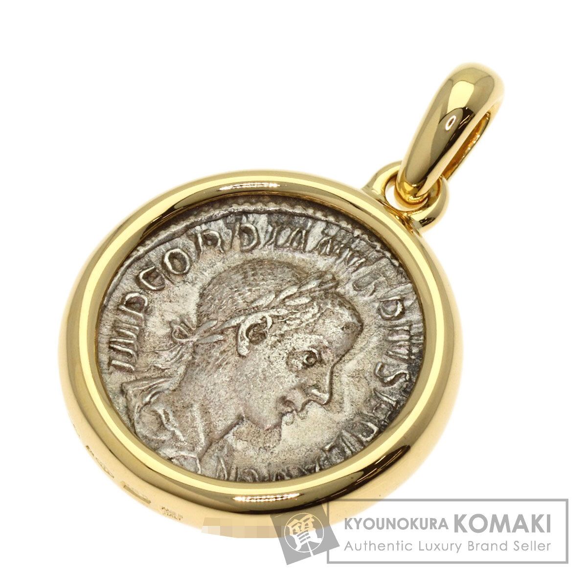 BVLGARI ブルガリ 古代コイン モネーテ ペンダントトップ K18YG レディース [中古]