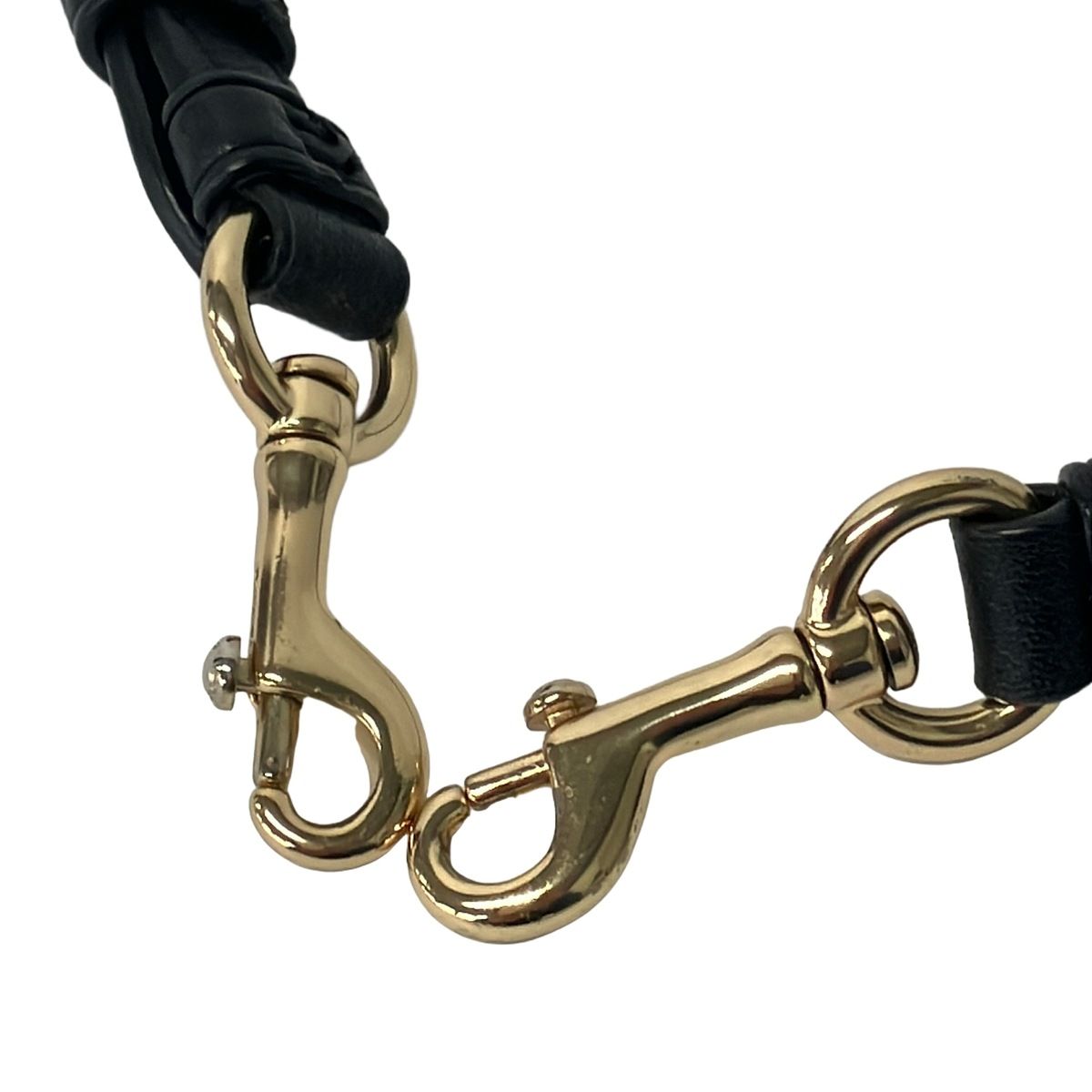 coach コーチ ストラップ COACH(コーチ) ショルダーストラップ美品 - 黒×ゴールド 長さ調節可