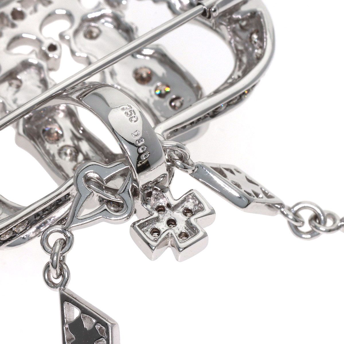 SELECT JEWELRY セレクトジュエリー クラウン ダイヤモンド ネックレス K18WG メンズ [中古] SELECT JEWELRY セレクトジュエリー クラウン ダイヤモンド ネックレス