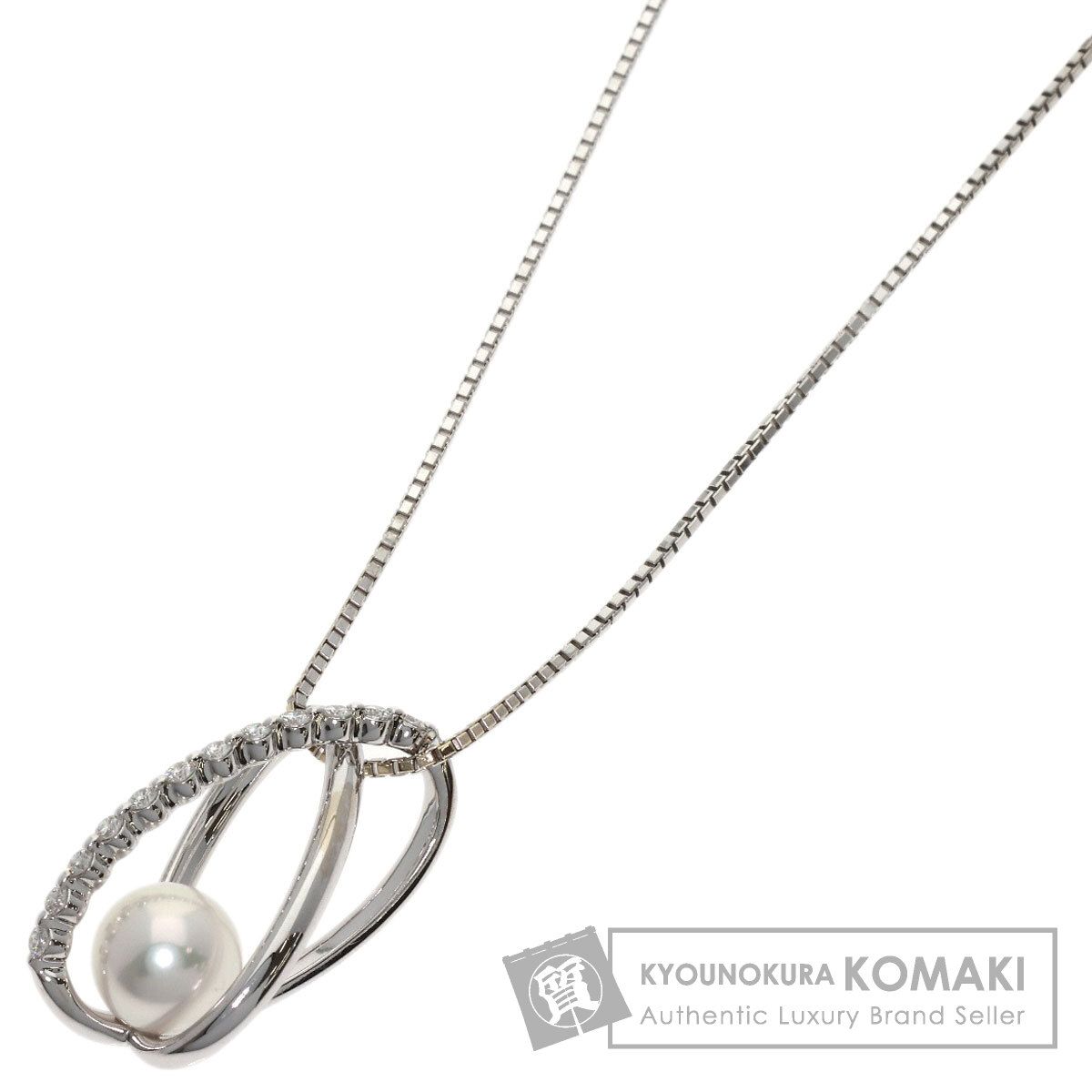 TASAKI タサキ パール ダイヤモンド ネックレス K18WG レディース [中古]