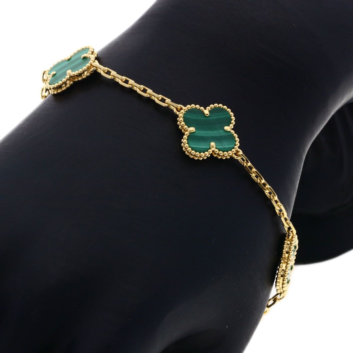 ヴァンクリーフ&アーペル ヴィンテージアルハンブラ5Pブレスレットマラカイト Van Cleef & Arpels ヴァンクリーフ＆アーペル ヴィンテージ