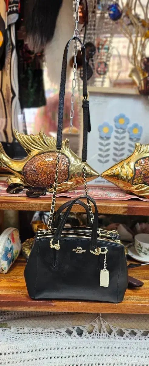 COACH コーチ レディース トートバッグ/ショルダーバッグクロス ブラック