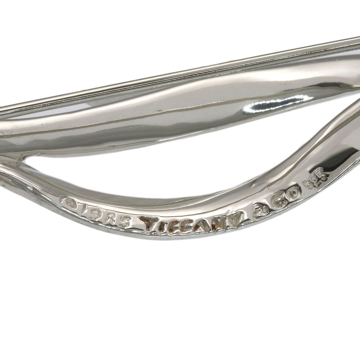 TIFFANY&Co. ティファニー リボン モチーフ ブローチ SV レディース