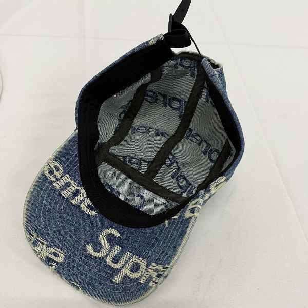 Supreme/シュプリーム【21SS】Frayed Logos Denim Camp Cap/フレイ