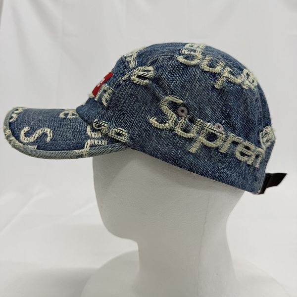 24H以内発送 完売品 超美品 Frayed Logos Denim Cap Supreme/シュプリーム【21SS】Frayed Logos Denim Camp Cap/フレイ