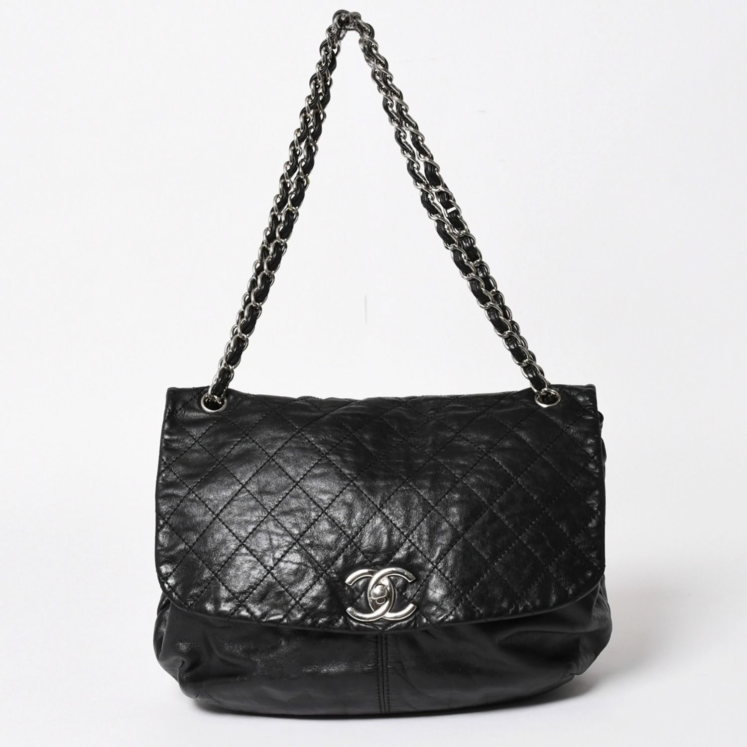 極美品 CHANEL シャネル Sフラップ Wチェーンショルダーバッグ 18番台