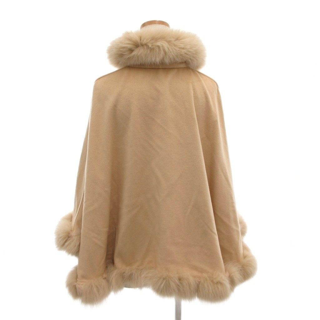 サガ ファー SAGA FURS タグ付き ポンチョ カシミヤ ブルーフォックス