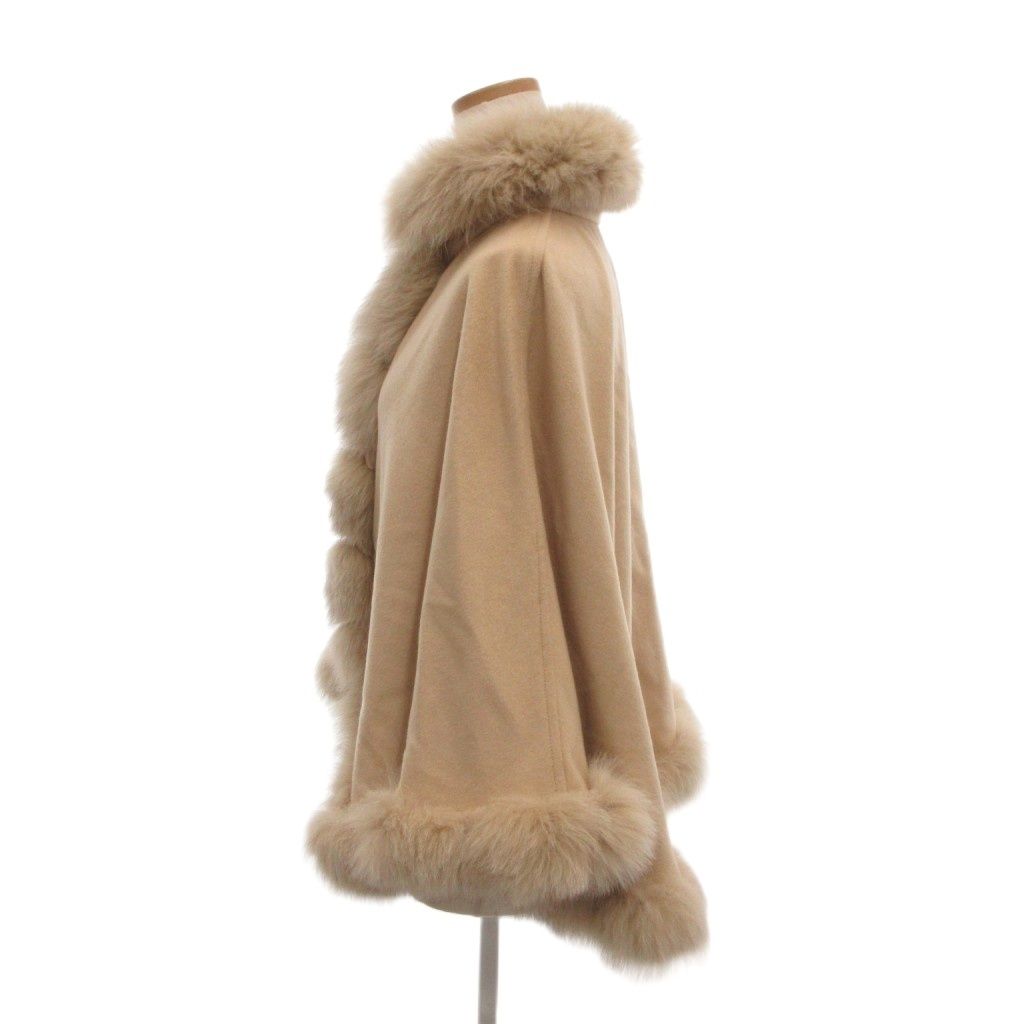 サガ ファー SAGA FURS タグ付き ポンチョ カシミヤ ブルーフォックス