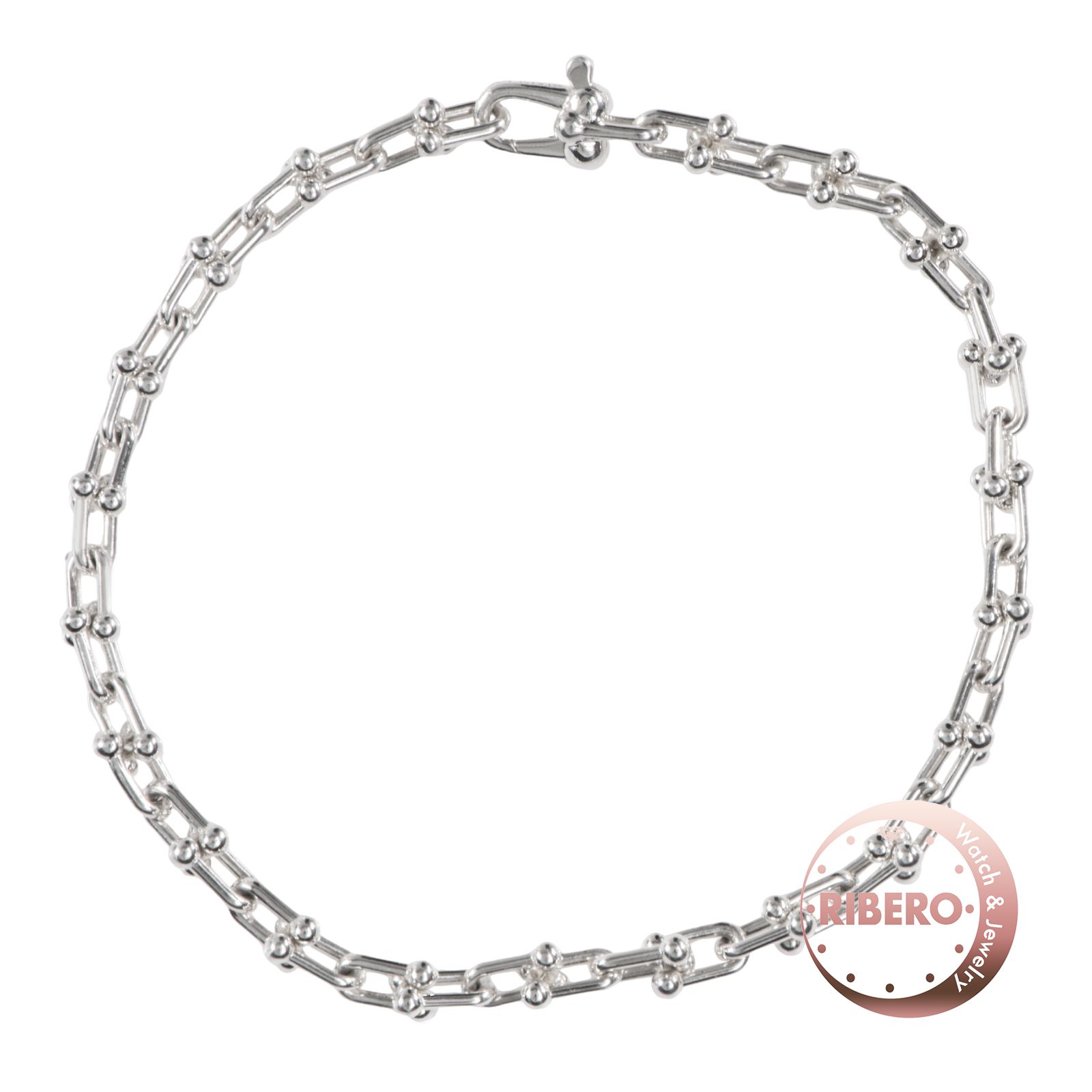 TIFFANY&Co. ティファニー ハードウェア マイクロ リンク ブレスレット スターリングシルバー シルバー【中古】