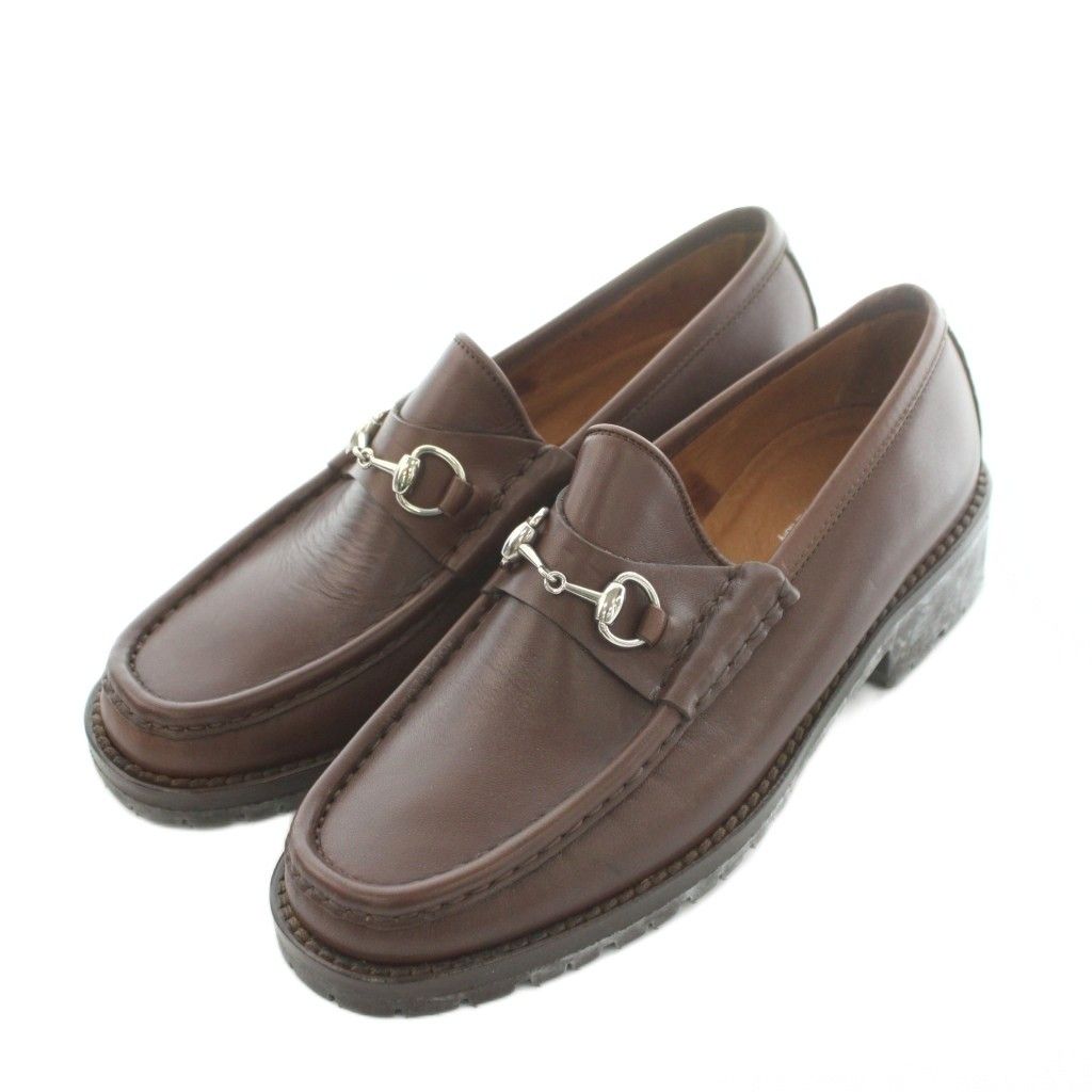 グッチ GUCCI ホースビット ローファー レザー 37 24.0cm 茶 ブラウン 101 6105 /MI ■GY50 20,175円