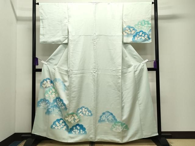 平和屋着物●訪問着　手描き　梅笹花文　暈し染め　正絹　逸品　CABI1018gh 30,420円
