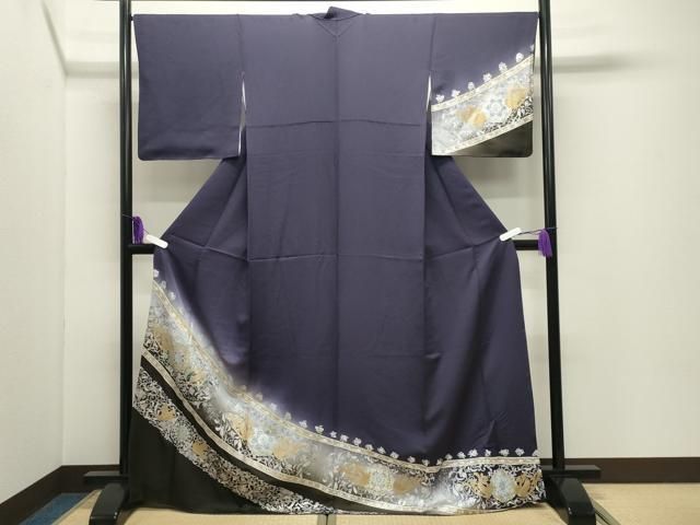 平和屋着物●訪問着 螺鈿 鳳凰花唐草文 暈し染め 金銀彩 正絹 逸品 CABI1020gh