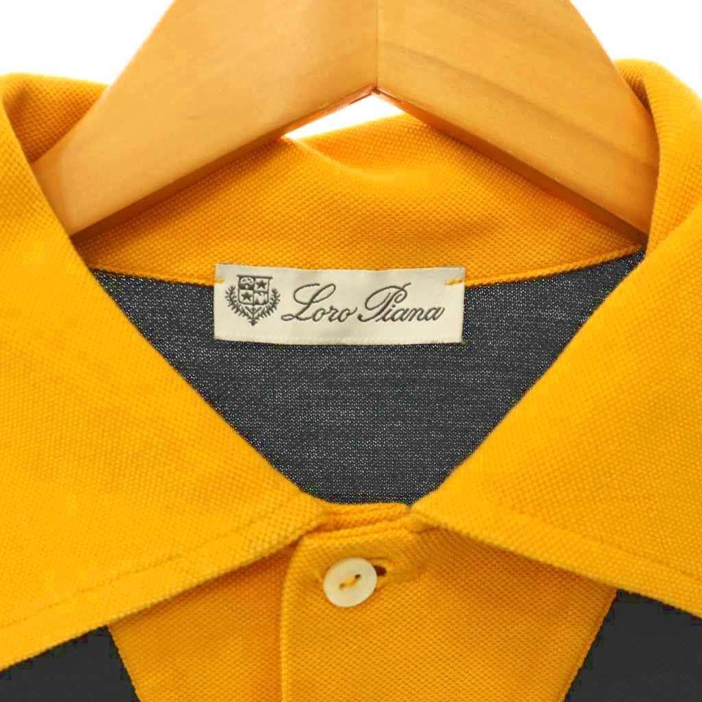 ロロピアーナ ポロシャツ 42 オレンジ ロロピアーナ Loro Piana ポロシャツ カットソー ロゴ バイカラー L