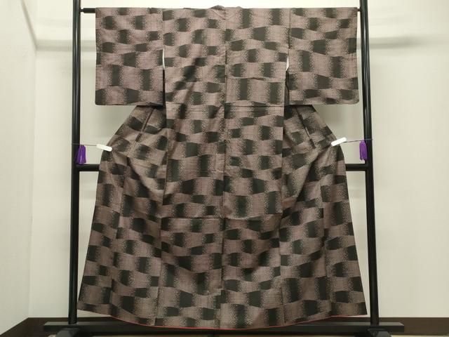 平和屋着物●本場大島紬　7マルキ　市松文　正絹　逸品　CABI1087gh 27,885円